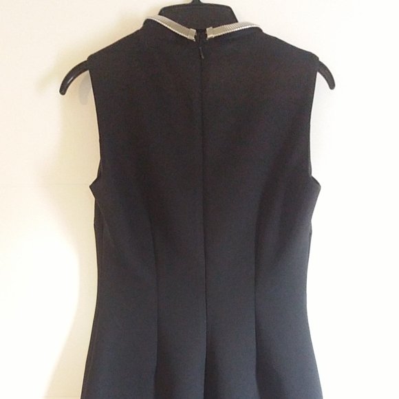Calvin Klein Women's Scuba Sheath Sleeveless Dress - Color Black - Size 4 - Picture 3 of 16